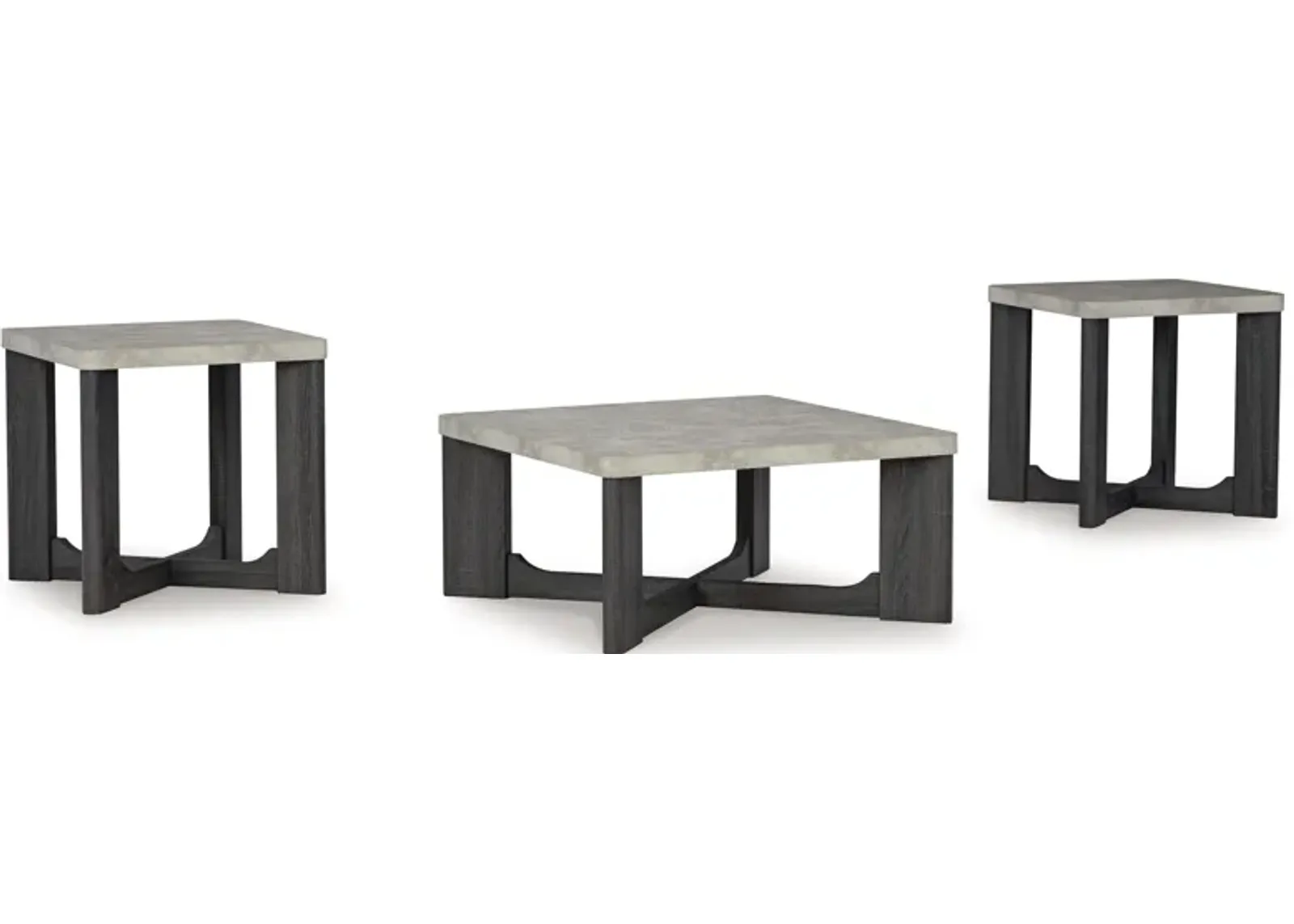 Sharstorm - Two-tone Gray - Occasional Table Set (Set of 3)