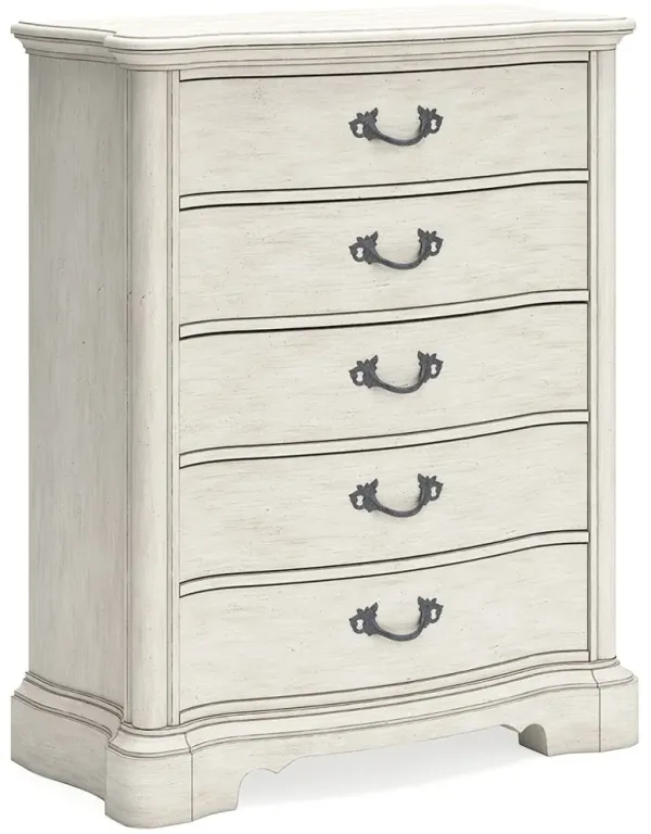 Arlendyne - Five Drawer Chest - Antique White