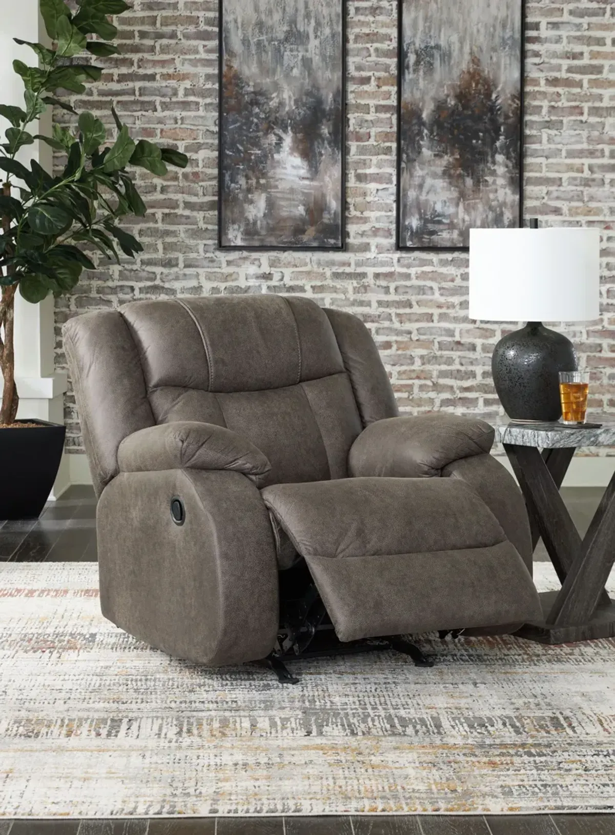 First Base - Gunmetal - Rocker Recliner