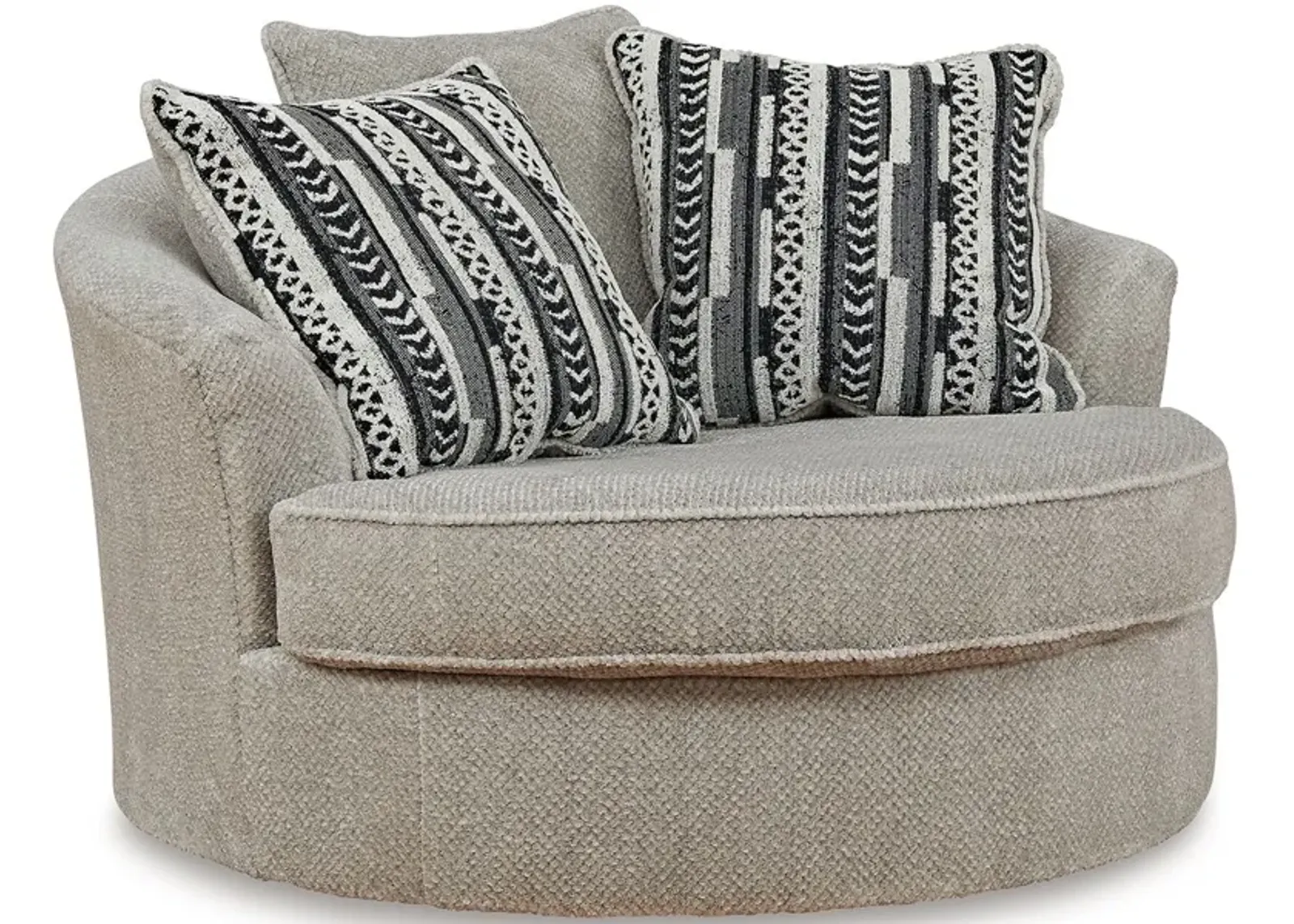 Calnita - Sisal - Oversized Swivel Accent Chair