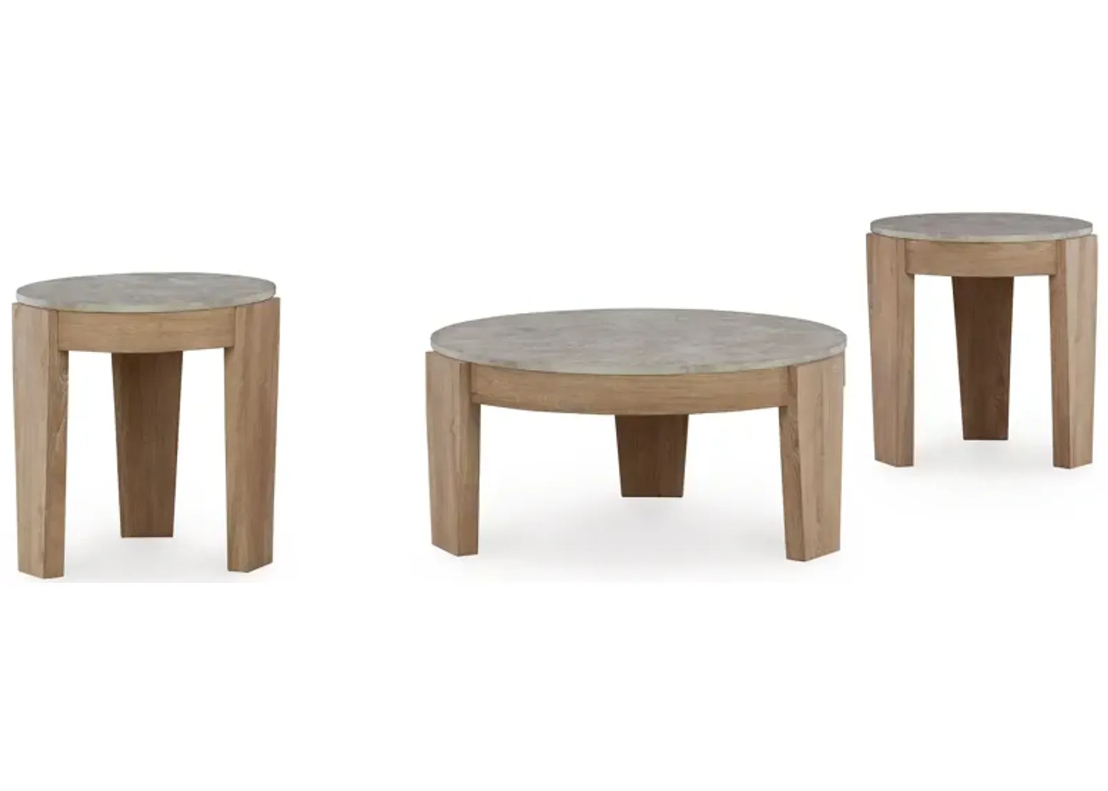 Guystone - Light Brown - Occasional Table Set (Set of 3)