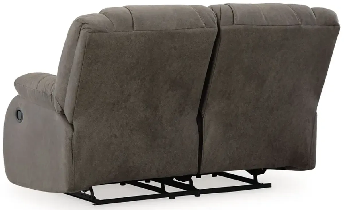 First Base - Gunmetal - Reclining Loveseat