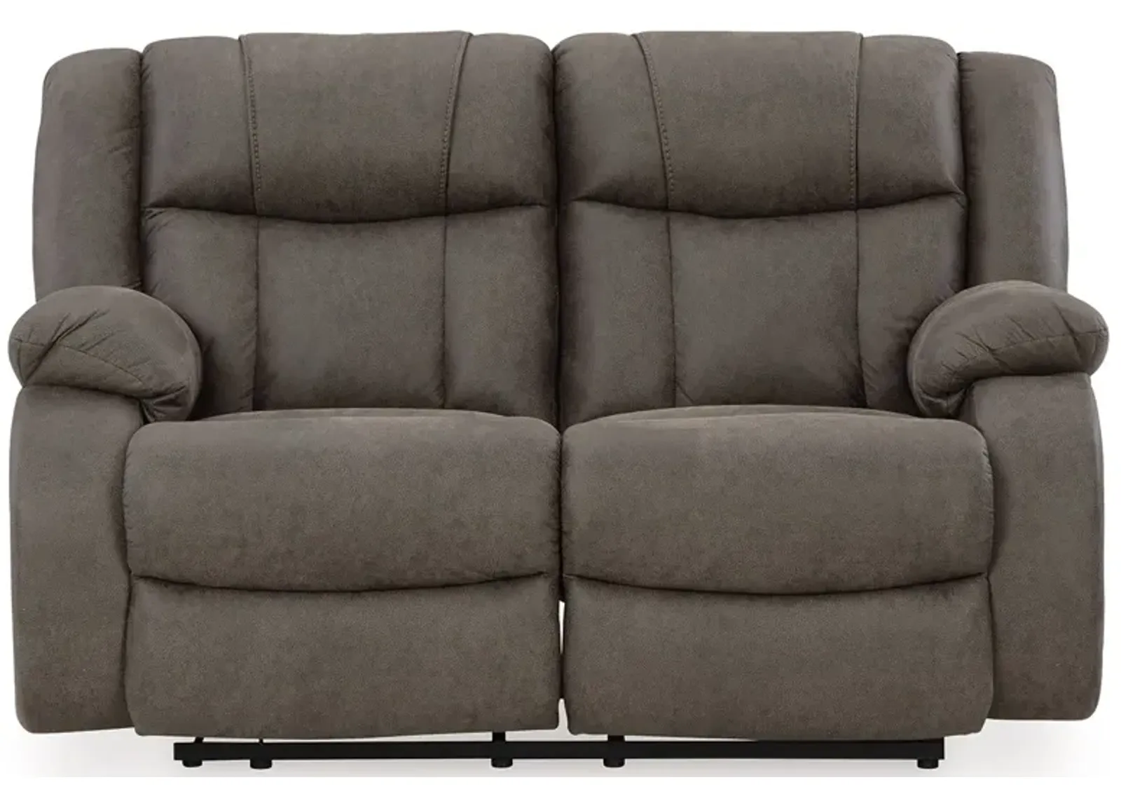 First Base - Gunmetal - Reclining Loveseat