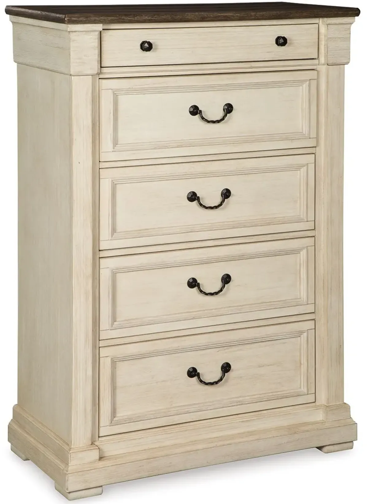 Bolanburg - Antique White / Brown - Five Drawer Chest