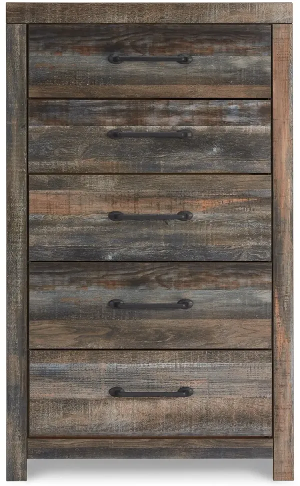 Drystan - Five Drawer Chest - Brown / Beige