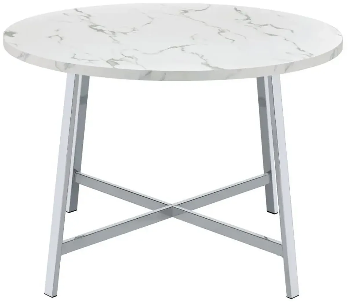 Alcott - Round Dining Table Faux Marble - Carrara