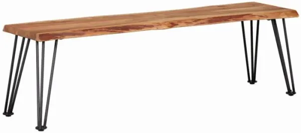 Sherman - Bench - Natural Acacia And Matte Black