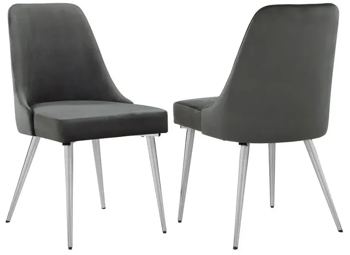 Cabianca - Upholstered Dining Side Chair (Set of 2) - Gray