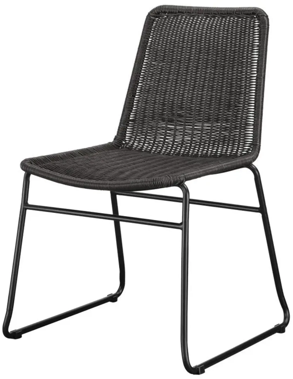 Dacy - Faux Rattan Metal Dining Side Chair (Set of 2) - Brown