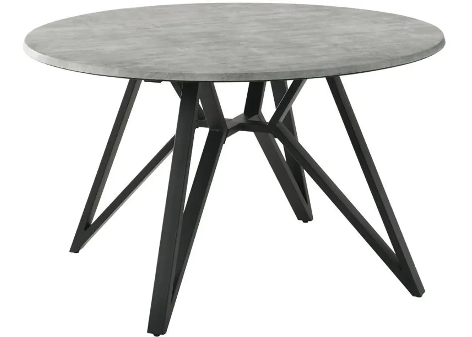 Neil - Round Smart Top Dining Table - Gunmetal