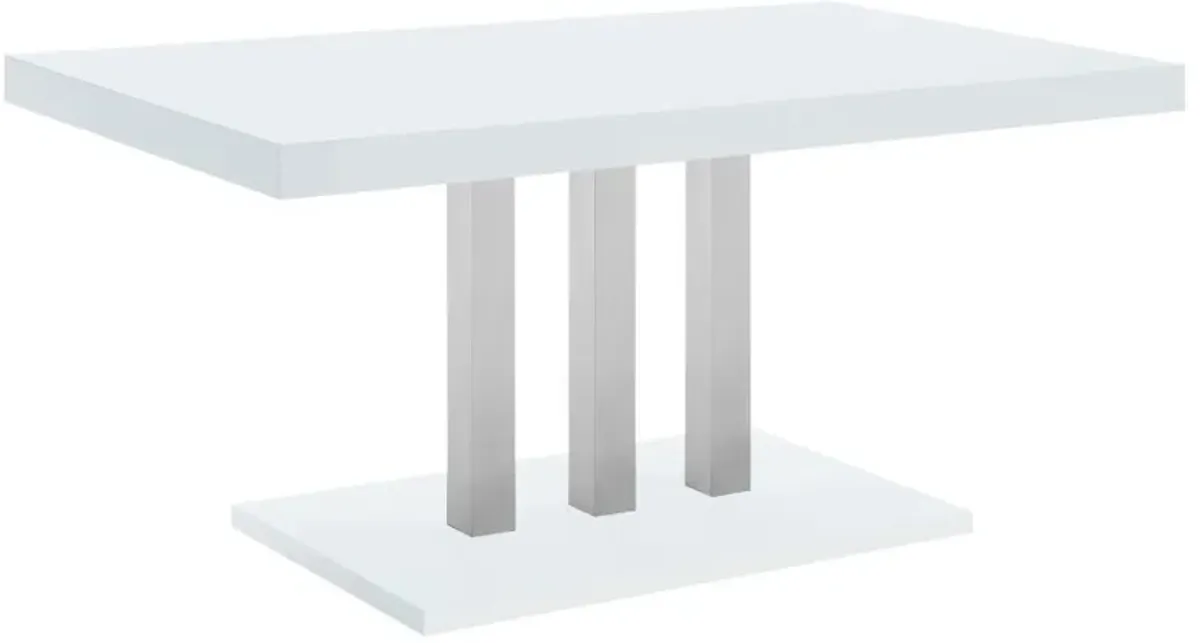 Brooklyn - Rectangular Dining Table - White High Gloss