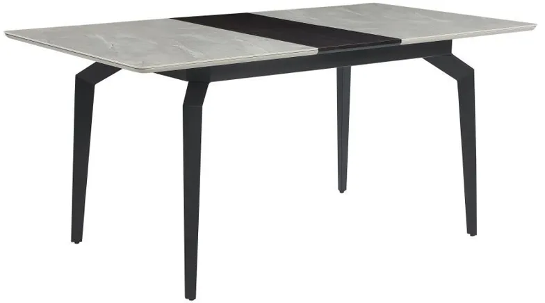 Mina - Rectangular Dining Table - Gray Ceramic And Sandy Black