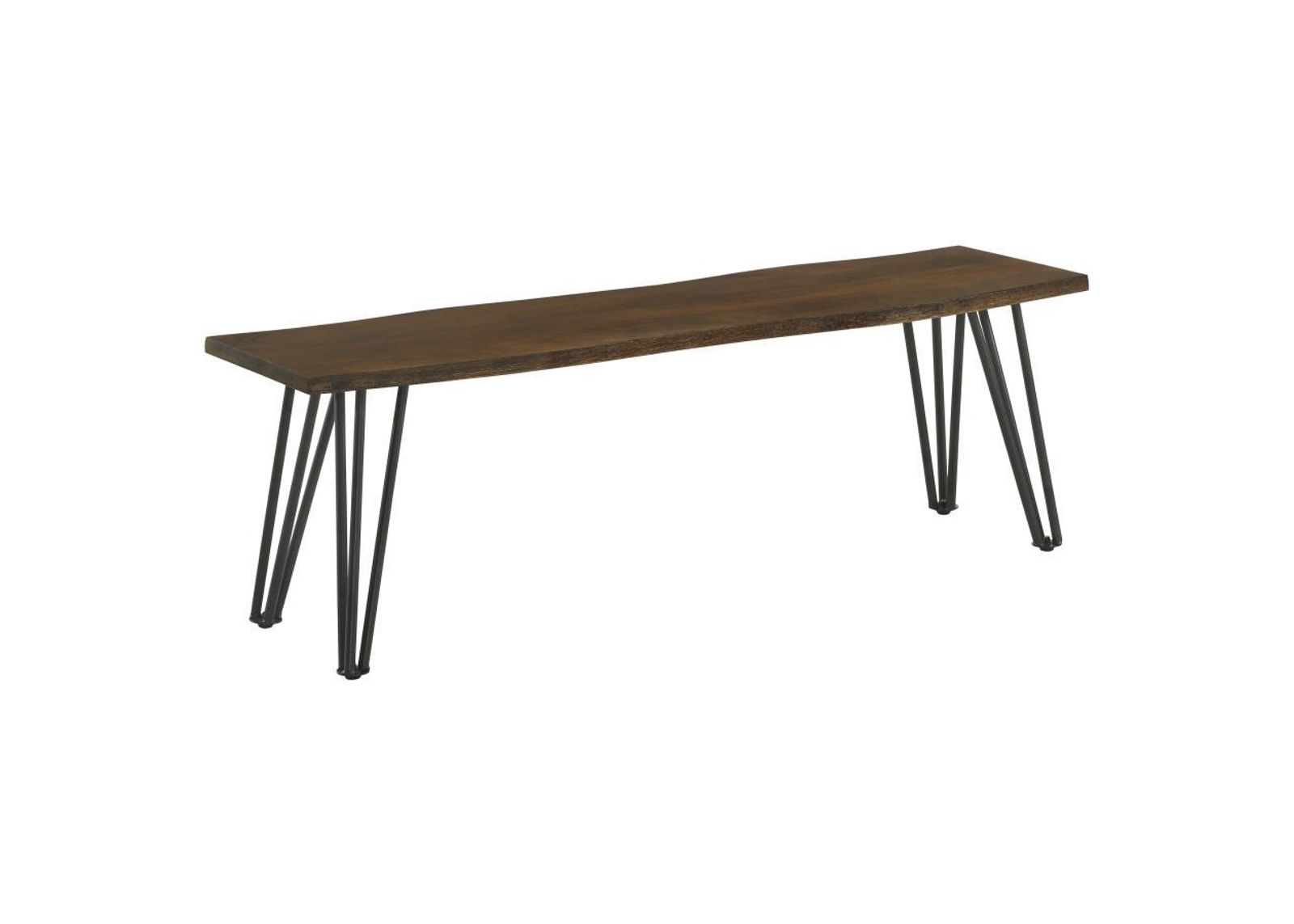 Topeka - Live-Edge Dining Bench - Mango Cocoa And Gunmetal