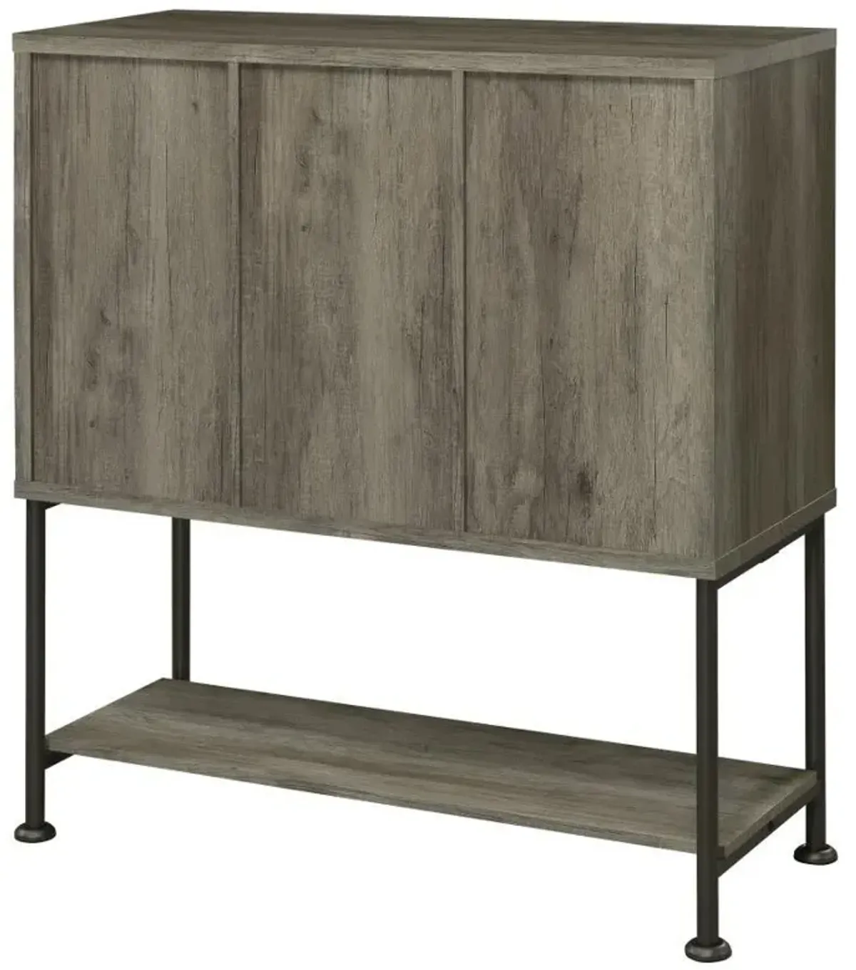 Claremont - Sliding Door Home Bar Wine Cabinet - Gray Driftwood