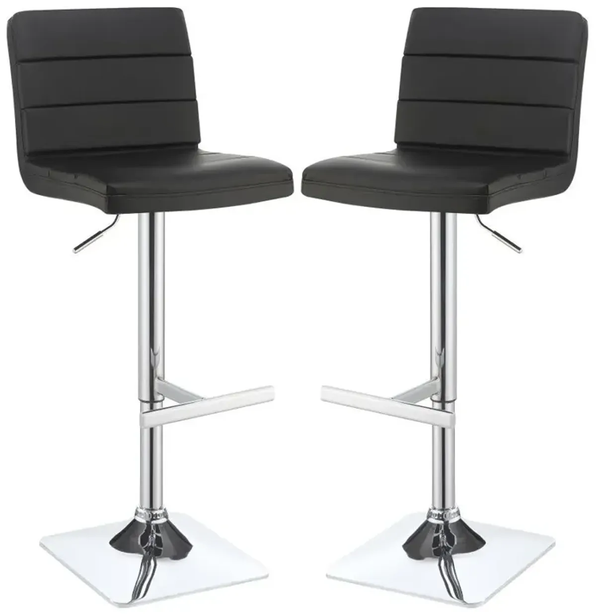 Bianca - Square Upholstered Adjustable Bar Stools (Set of 2)