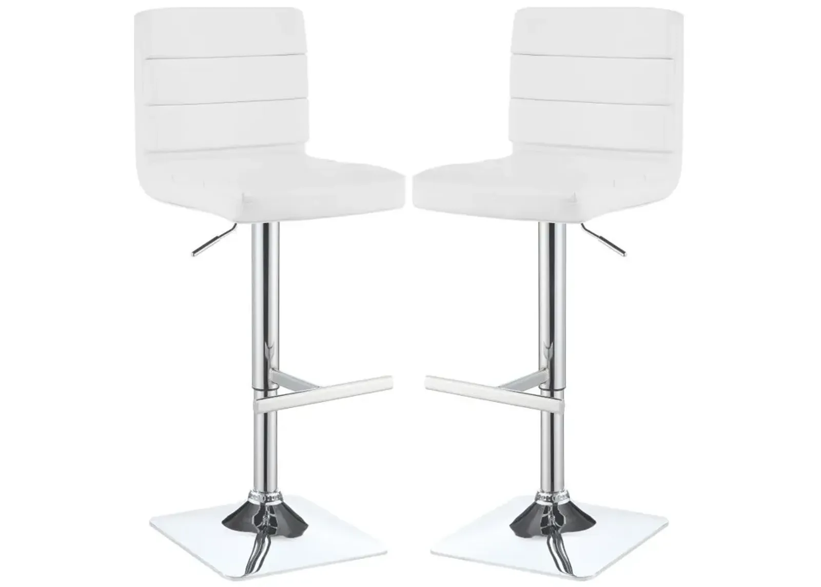 Bianca - Square Upholstered Adjustable Bar Stools (Set of 2)