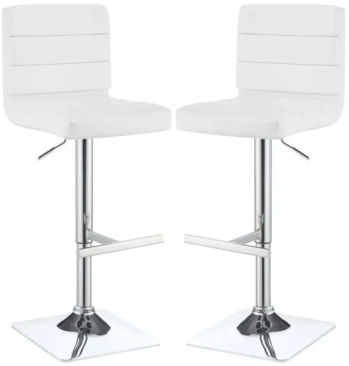 Bianca - Square Upholstered Adjustable Bar Stools (Set of 2)