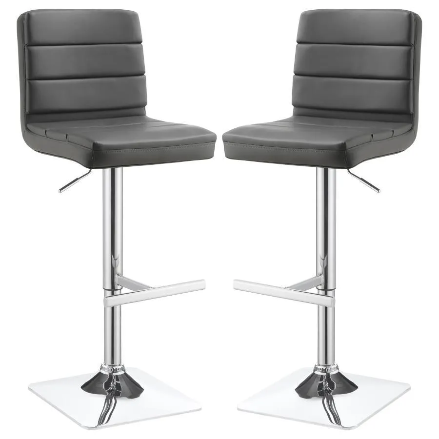 Bianca - Square Upholstered Adjustable Bar Stools (Set of 2)