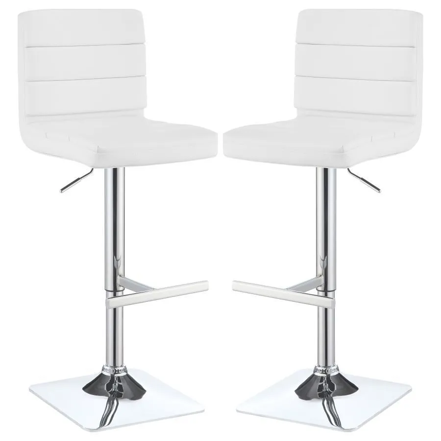 Bianca - Square Upholstered Adjustable Bar Stools (Set of 2)