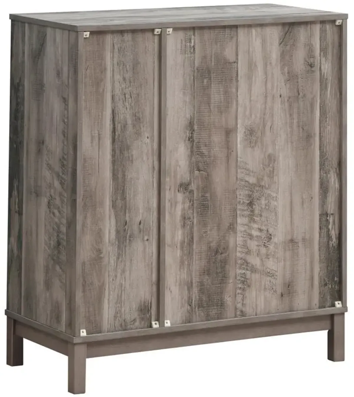 Cheyenne - 2 Door Home Bar Wine Cabinet - Weathered Acacia