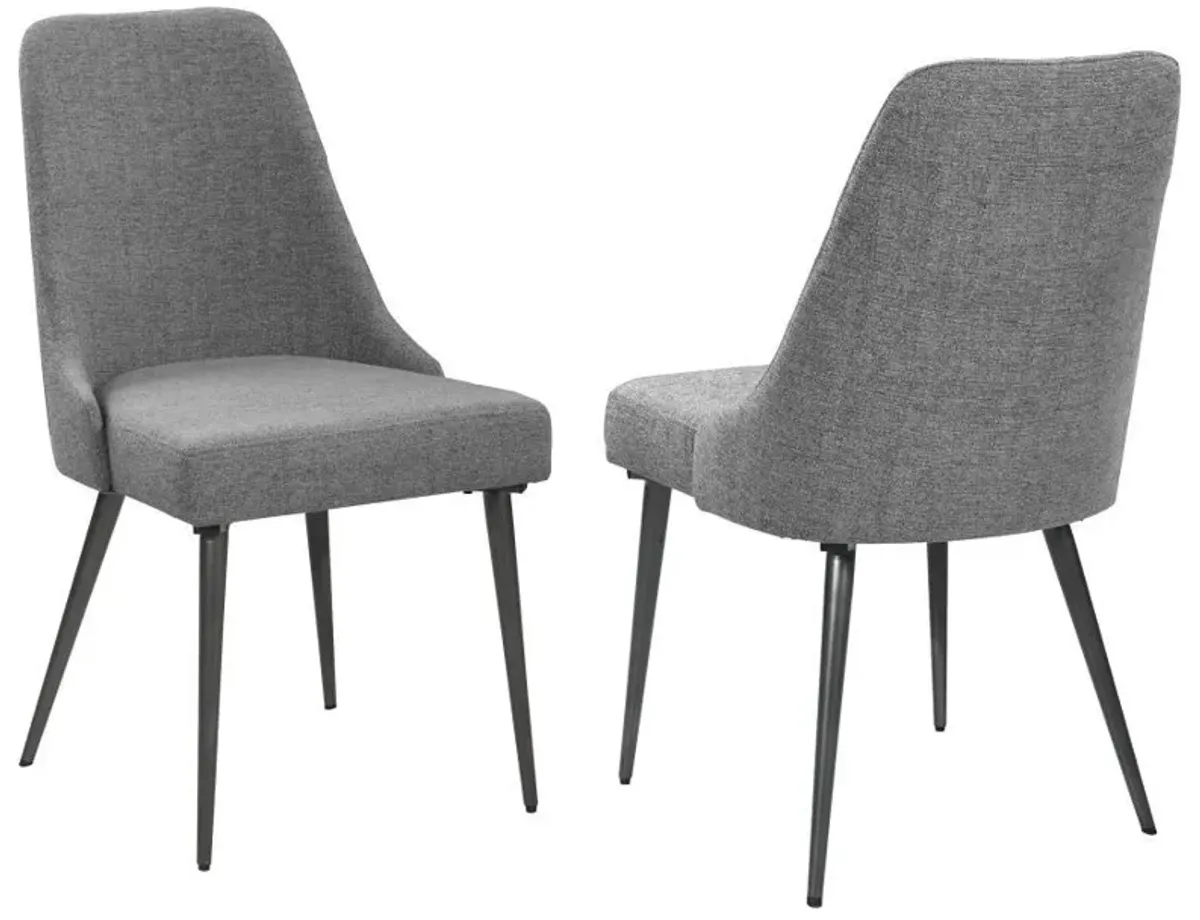 Alan - Fabric Upholstered Dining Side Chair (Set of 2) - Gray