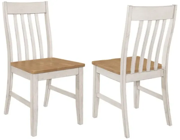 Kirby - Wood Dining Side Chair (Set of 2) - Rustic Off White