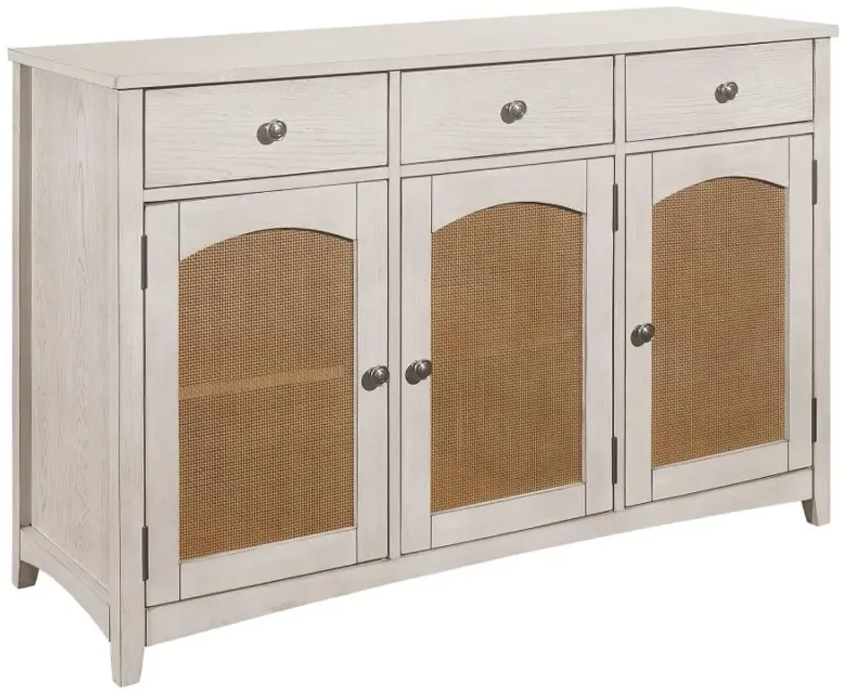 Kirby - 3-Drawer Sideboard Buffet Cabinet - Rustic Off White