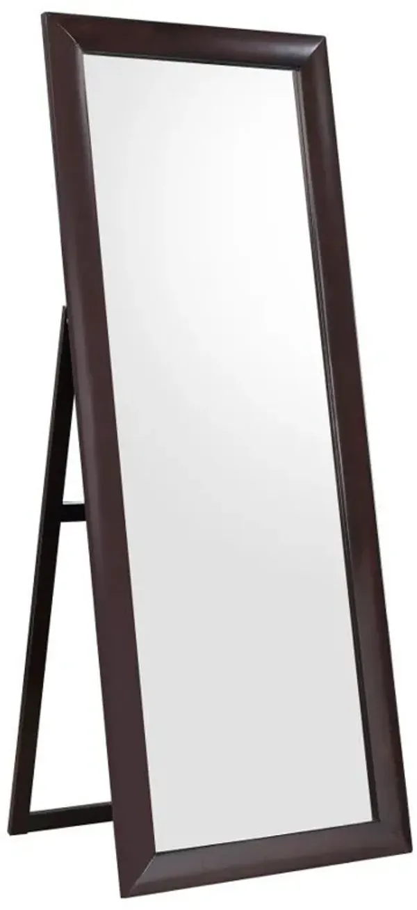 Phoenix - Wood Framed Standing Mirror - Cappuccino