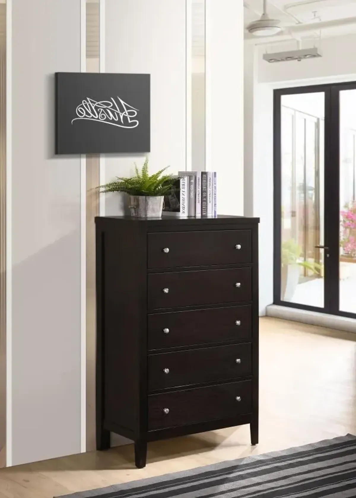 Carlton - 5-Drawer Bedroom Chest - Cappuccino