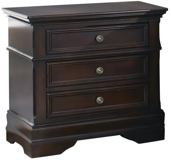 Cambridge - 3-Drawer Nightstand - Cappuccino