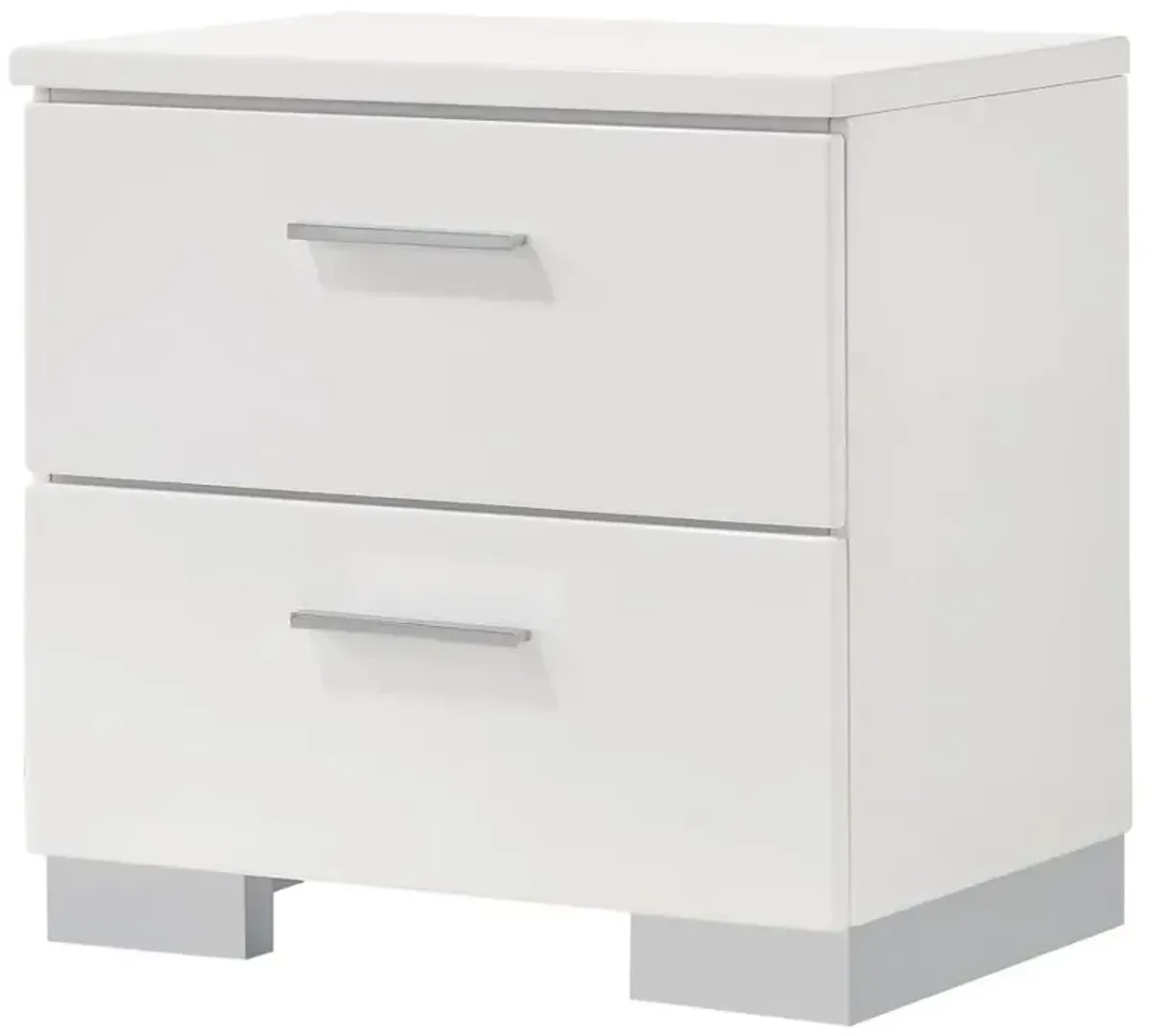 Felicity - 2-Drawer Nightstand - White High Gloss