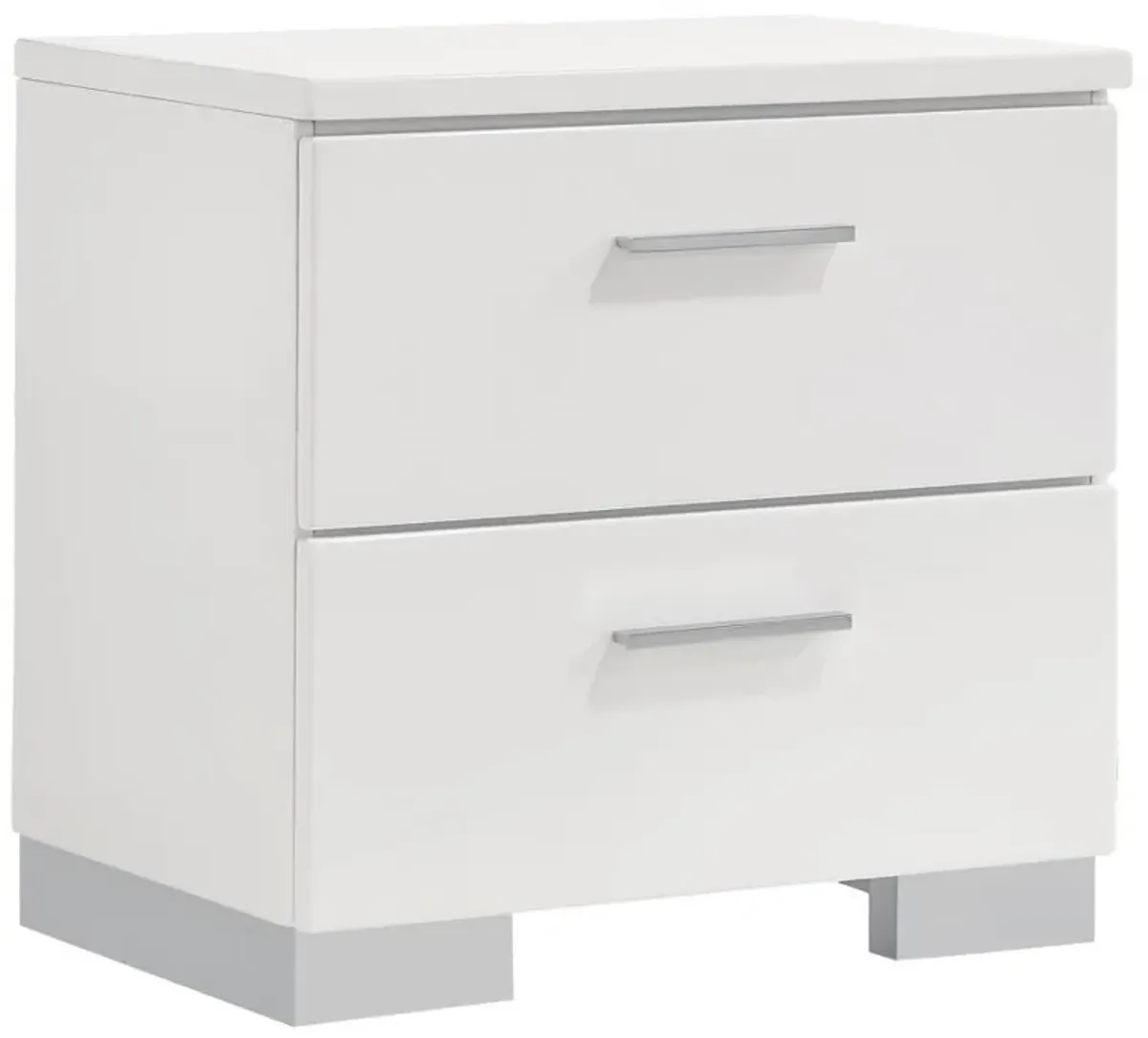 Felicity - 2-Drawer Nightstand - White High Gloss