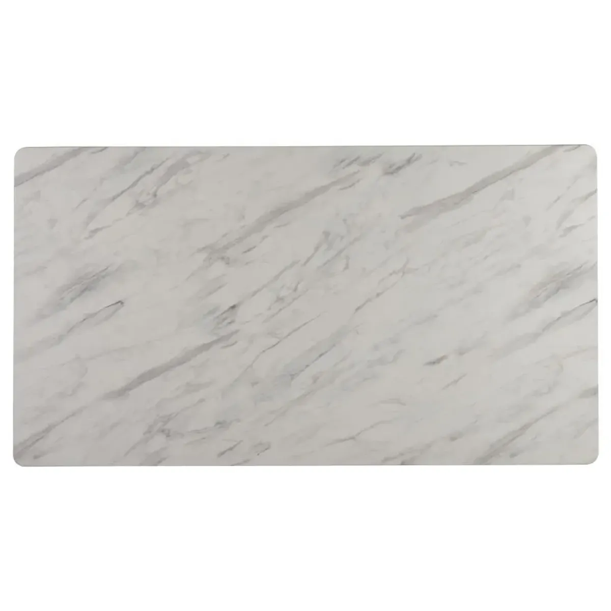 Everett - Rectangular Faux Marble Dining Table - White