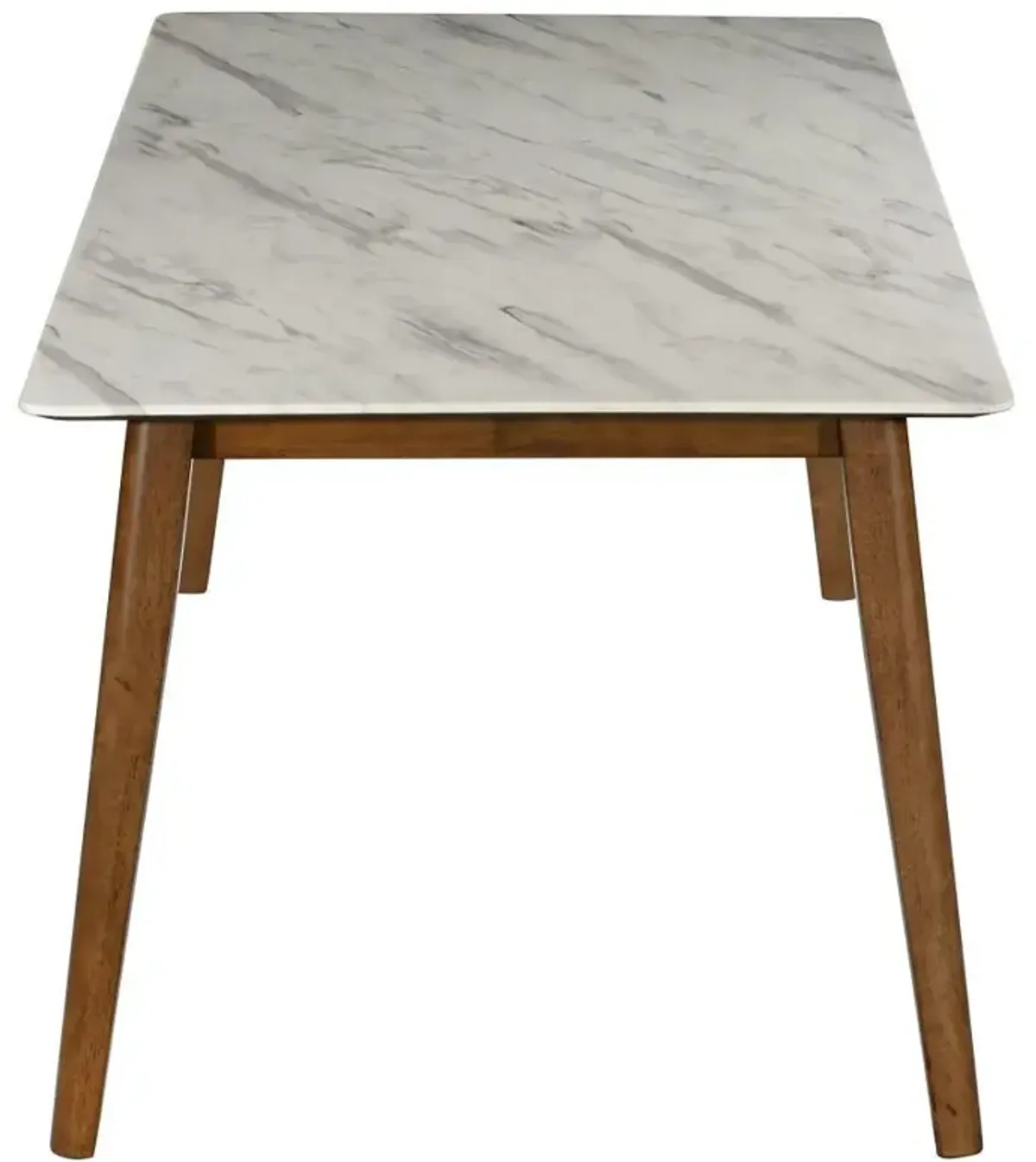 Everett - Rectangular Faux Marble Dining Table - White