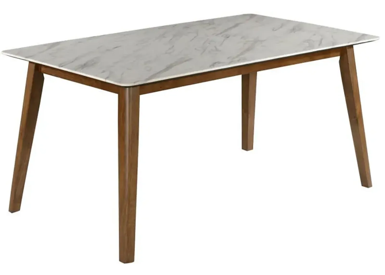 Everett - Rectangular Faux Marble Dining Table - White