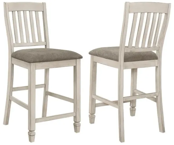 Sarasota - Wood Counter Chair (Set of 2) - Rustic Cream