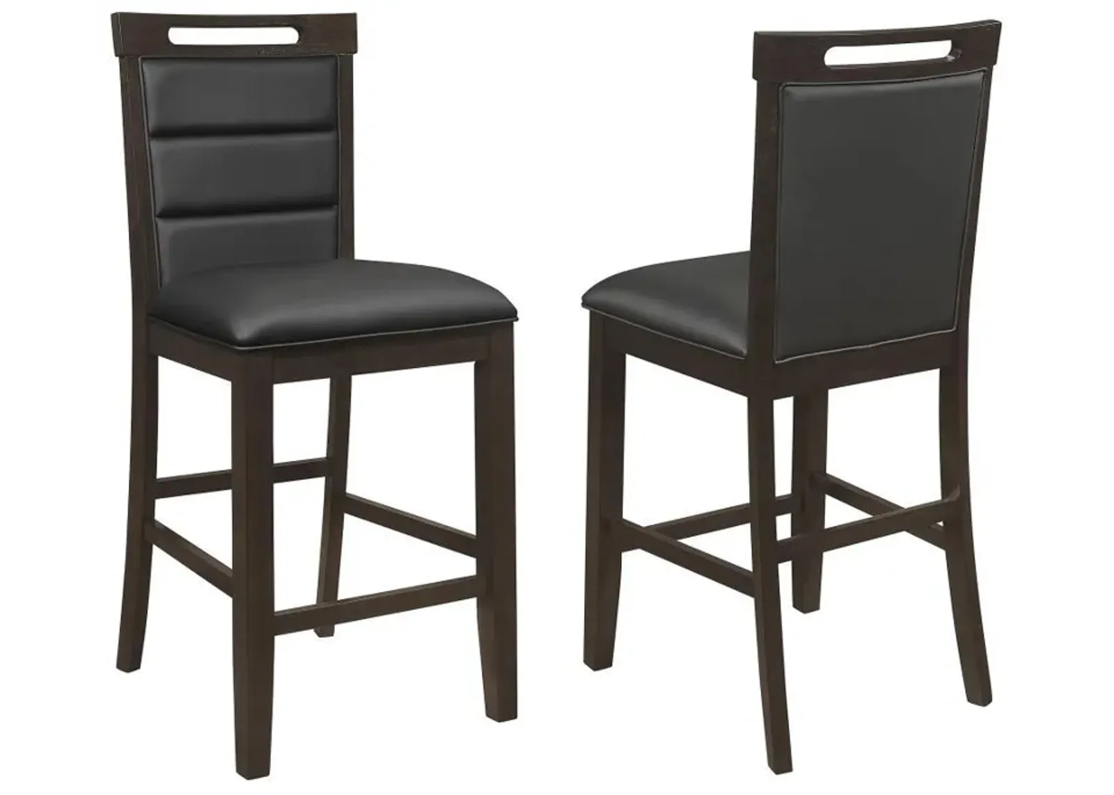 Prentiss - Upholstered Counter Chair (Set of 2) - Cappuccino