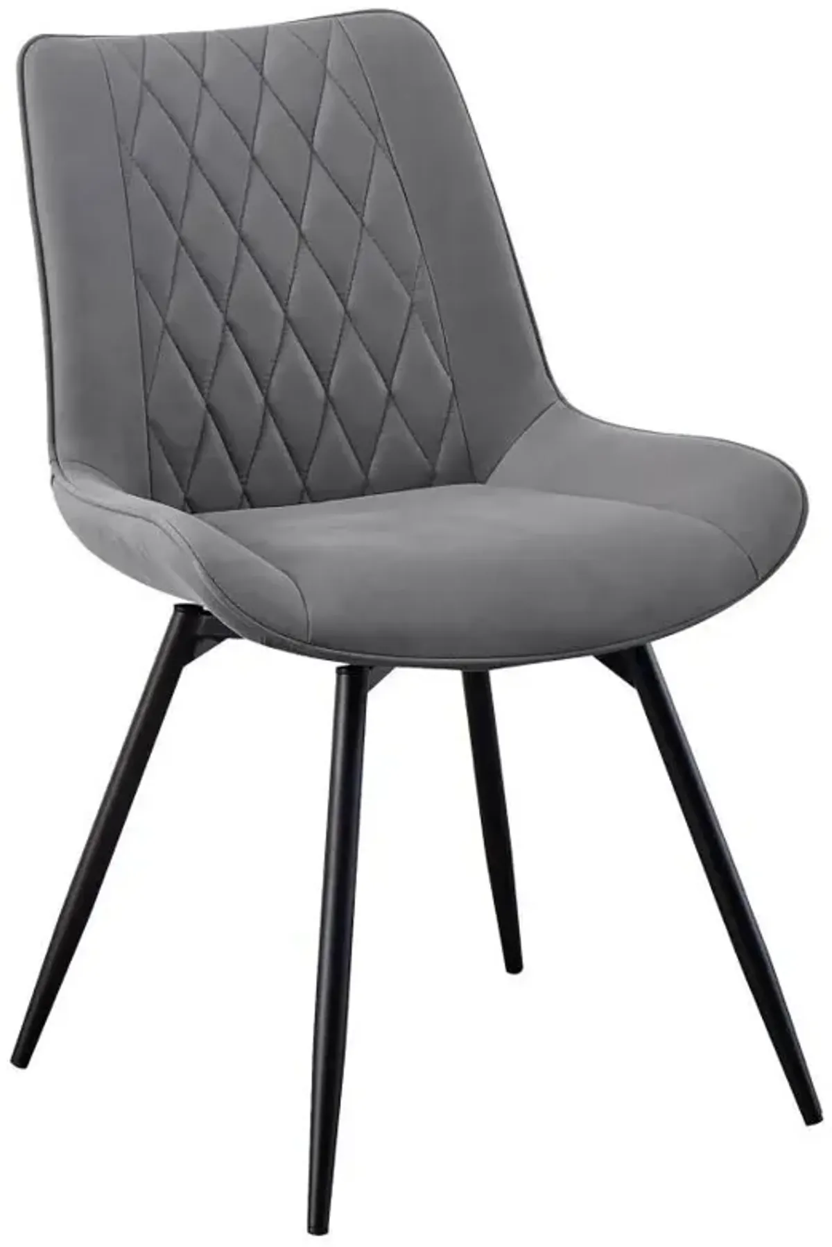 Diggs - Upholstered Swivel Dining Side Chair (Set of 2) - Gray