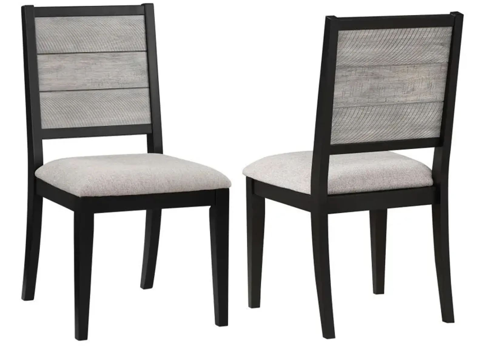 Elodie - Wood Dining Side Chair (Set of 2) - Gray And Black