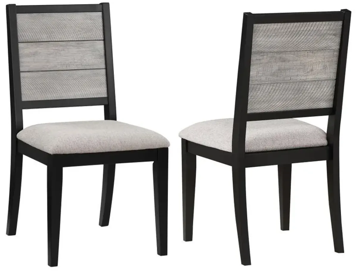 Elodie - Wood Dining Side Chair (Set of 2) - Gray And Black