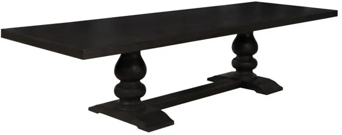 Phelps - Extension Leaf Dining Table Distressed Noir - Distressed Nior