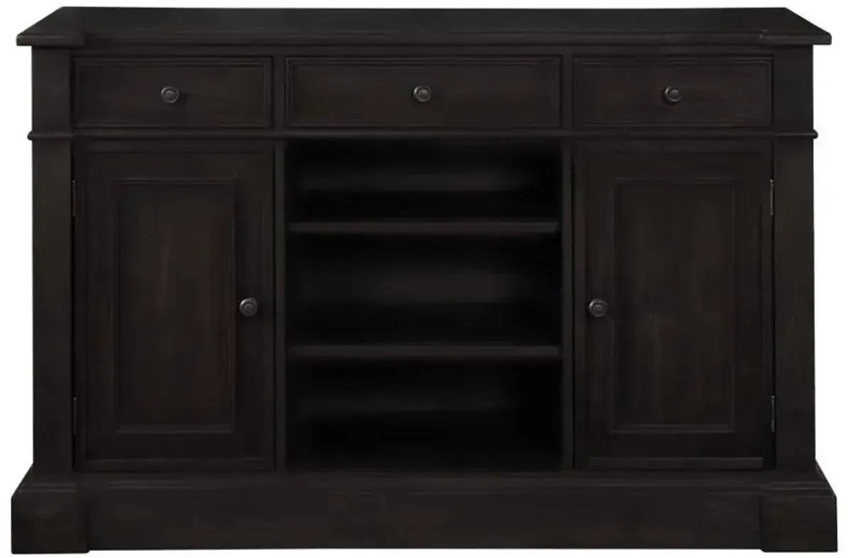 Phelps - 2 Door Sideboard Buffet Cabinet - Distressed Noir