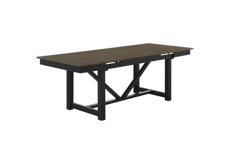 Malia - Rectangular Dining Table With Refractory Extension Leaf - Black