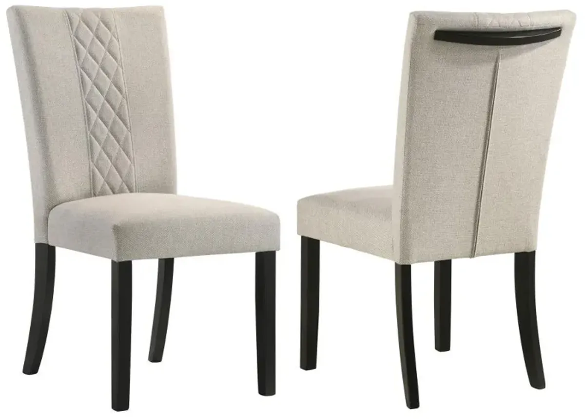 Malia - Fabric Upholstered Dining Side Chair (Set of 2) - Beige