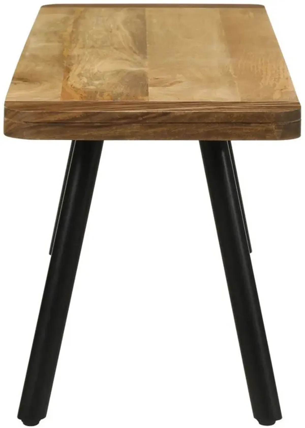 Maverick - Wood Dining Bench - Natural Mango And Black