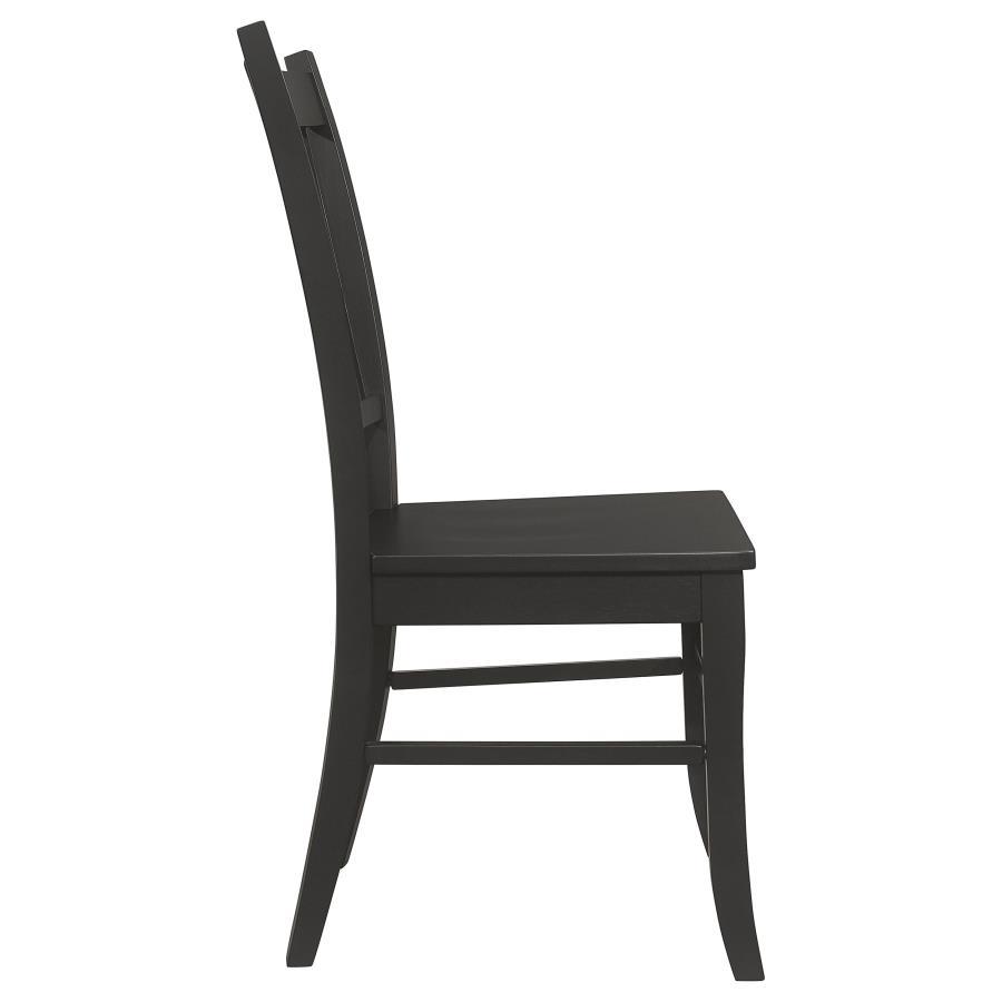 Marbrisa - Slat Back Dining Side Chair (Set of 2) - Matte Black