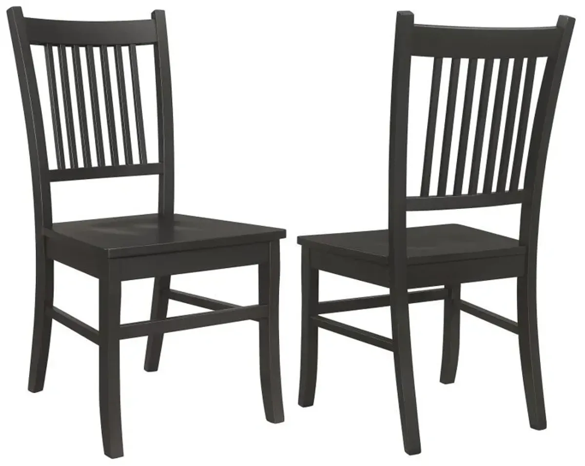 Marbrisa - Wood Dining Side Chair (Set of 2) - Matte Black