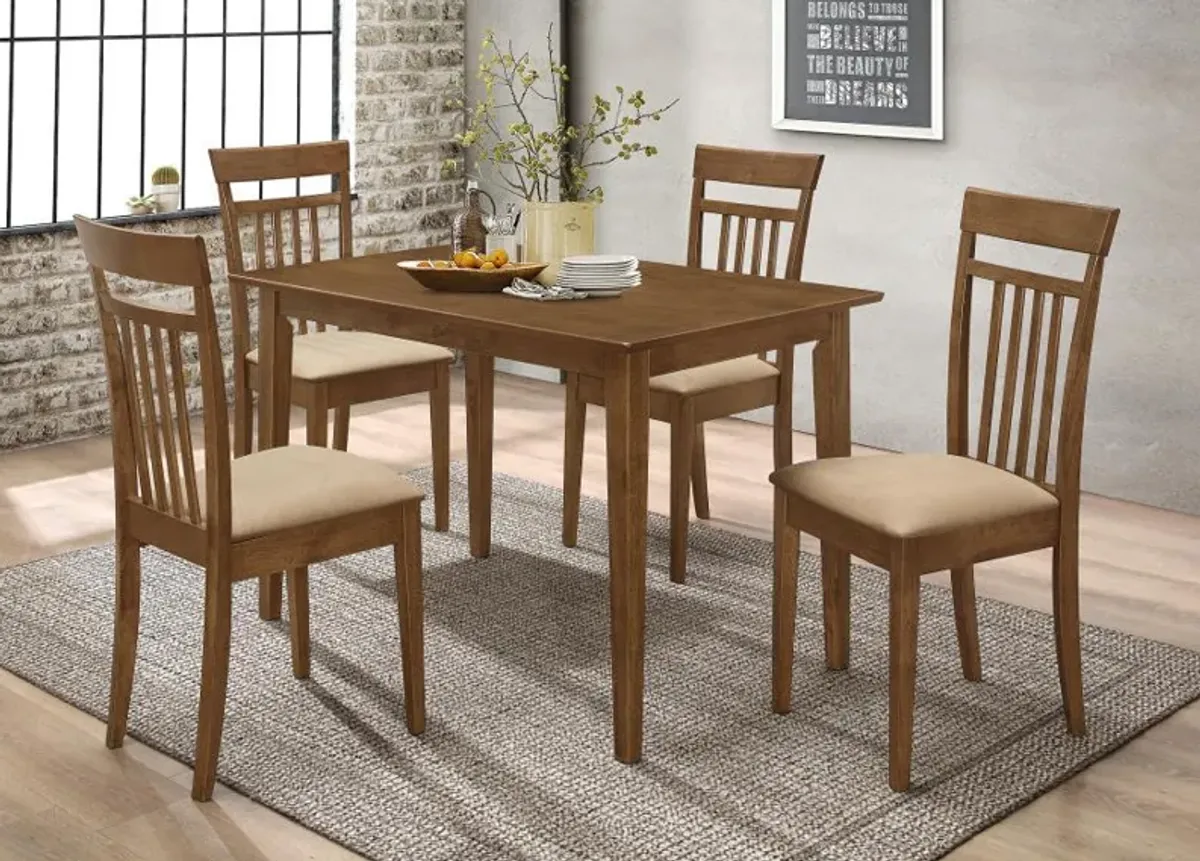 Robles - 5 Piece Rectangular Dining Table Set - Chestnut