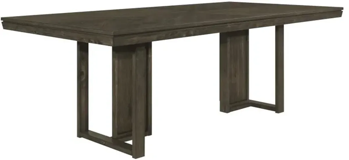 Kelly - Rectangular Wood Dining Table - Dark Gray