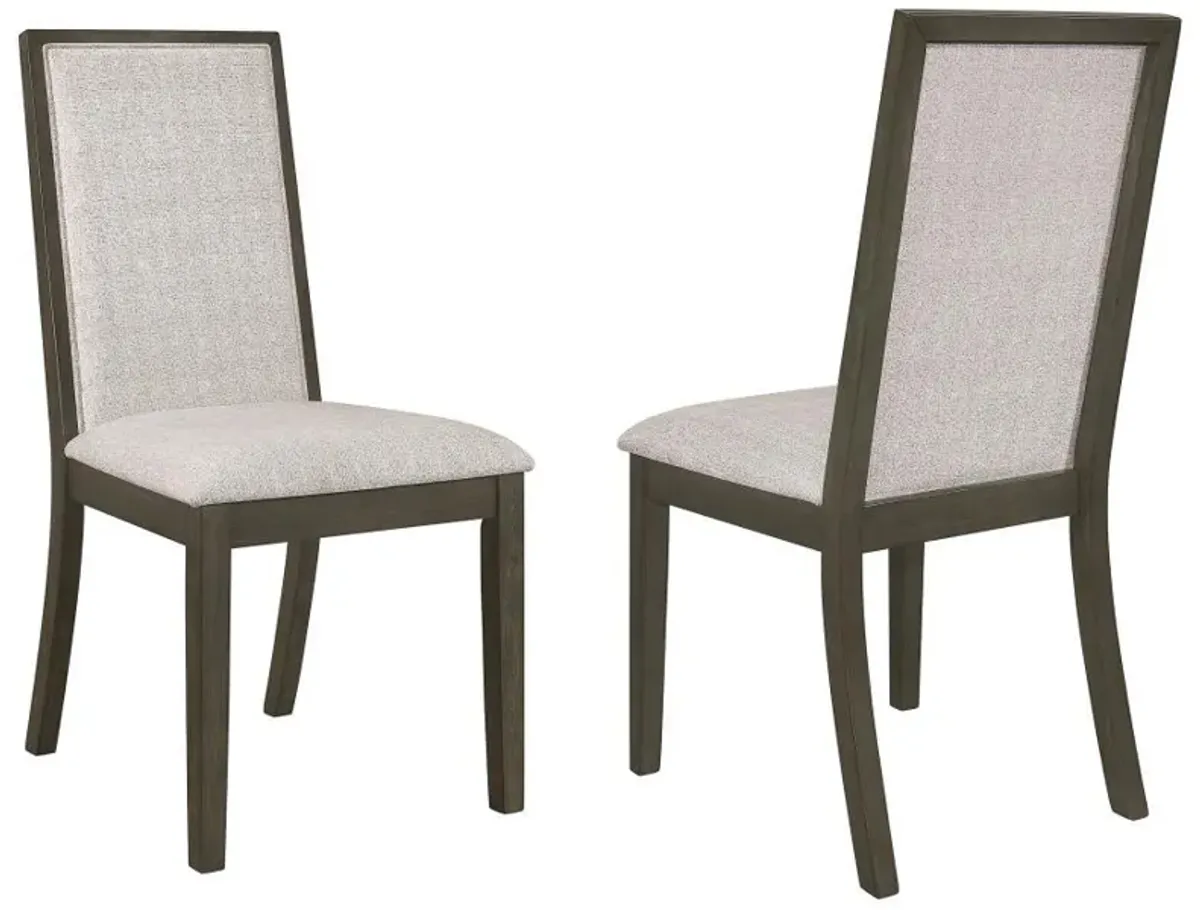 Kelly - Upholstered Dining Side Chair (Set of 2) - Dark Gray